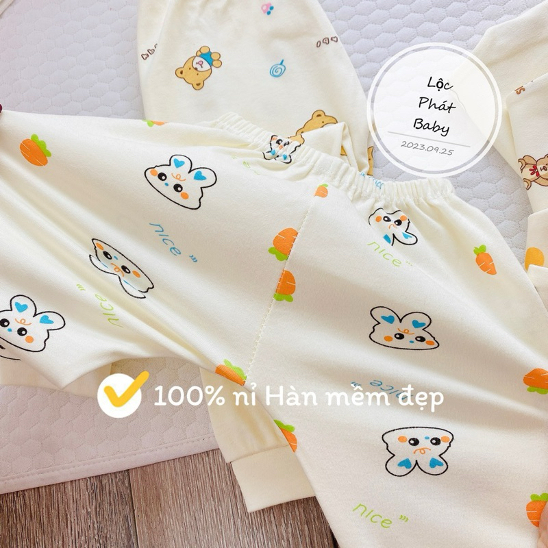 Quần Nỉ Hàn Mềm Mại Dày Dặn Cho Bé Trai Bé Gái Sơ Sinh