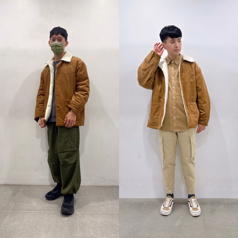 Áo khoác nhung tăm nam lót lông oversized thời trang, năng động, khỏe khoắn của GU - Nhật