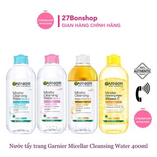 NƯỚC TẨY TRANG GARNIER MICELLAR CLEANSING WATER 400ML - MẪU MỚI