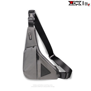 Túi đeo chéo đeo ngực đa năng ZDK D6 tam giác cao cấp chính hãng kháng nước màu xám nam nữ mẫu mới đẹp đạp xe chạy bộ