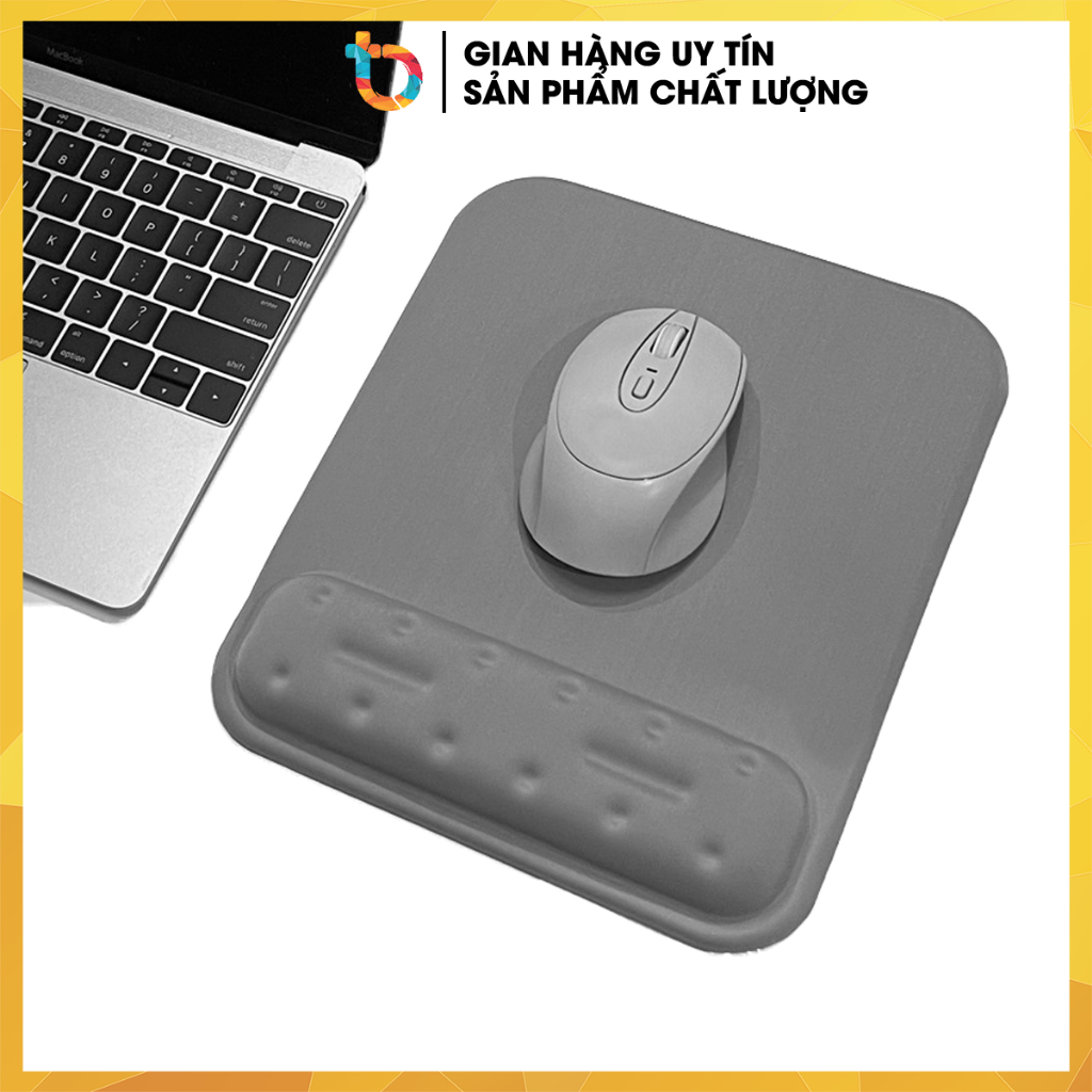 Lót chuột 3D kiêm đệm đỡ cổ tay bàn di chuột bằng cao su non, kê tay, kê bàn phím chuột máy tính mouse pad Thinkbox.vn