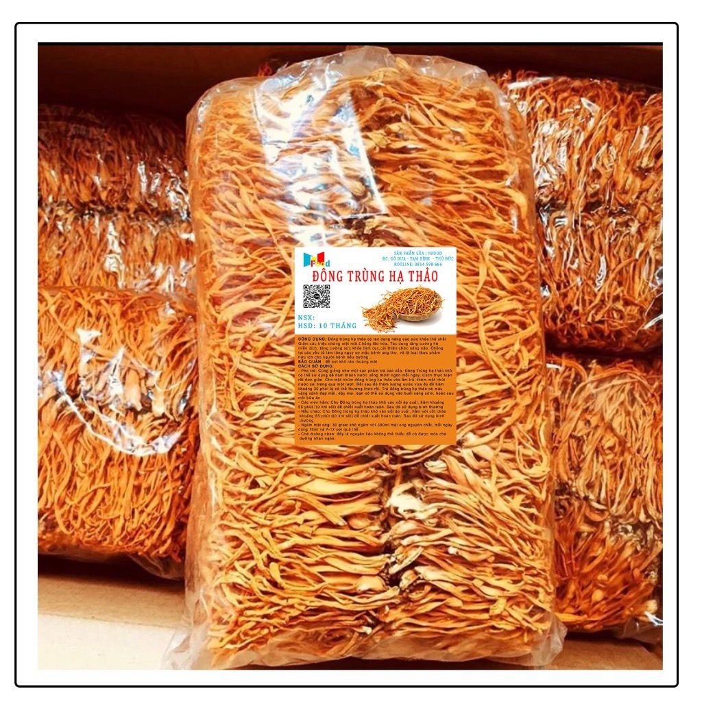 Đông trùng hạ thảo khô - nấm đông trùng Gói 500gram
