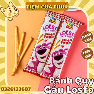 Bánh quy que gấu dâu losto, bánh quy gấu losto, bánh quy ngón tay, bánh quy đũa