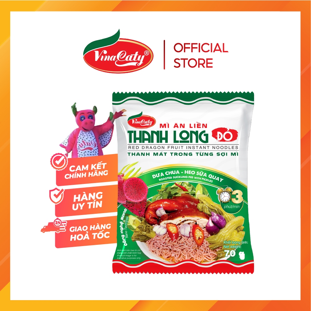 Mì gói Thanh Long Đỏ Dưa Chua - Heo Sữa Quay