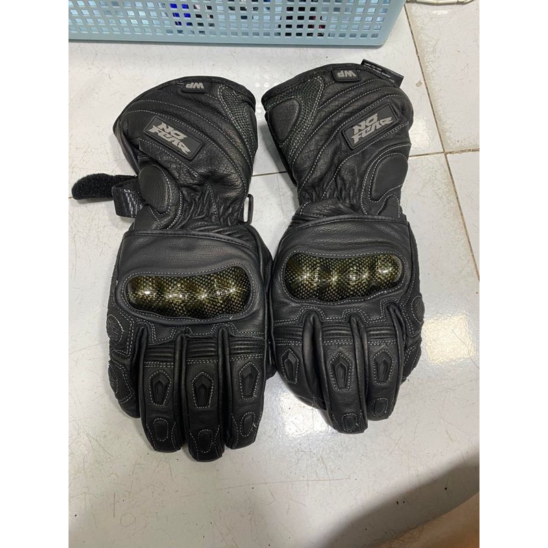 Găng tay / Bao tay Motor No Fear All Black Protective & Vented Leather