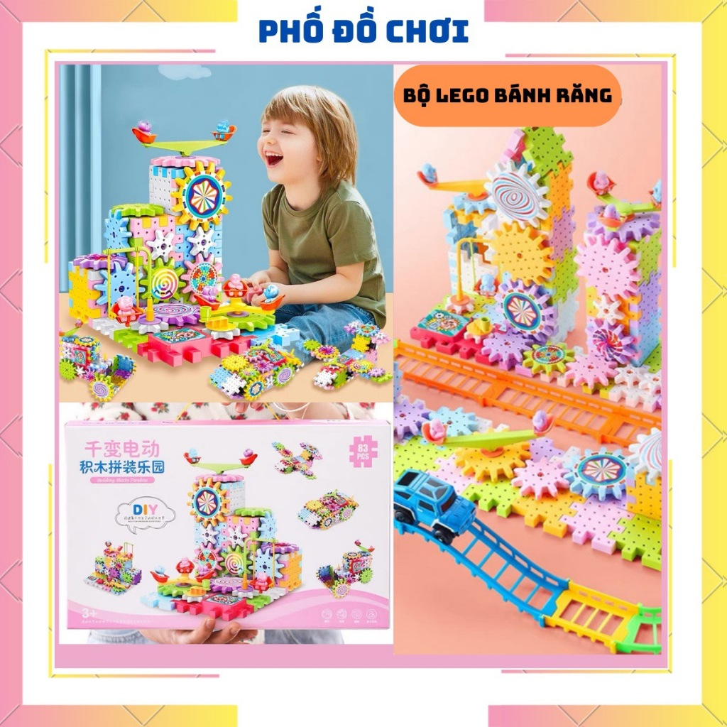 (Tặng Kèm Pin)-Đồ Chơi Lego Bánh Răng, Các Chi Tiết Chuyển Động Thông Minh, Đồ Chơi Giáo Dục Hot 2023
