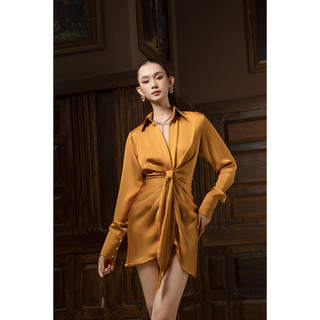 Đầm sơ mi lụa Gemma - aurore cloth