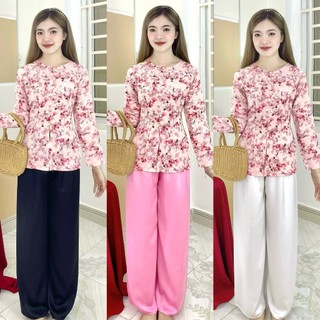 Nguyên Set Bà Ba Lụa Mango Mát Mịn Tay Dài L01