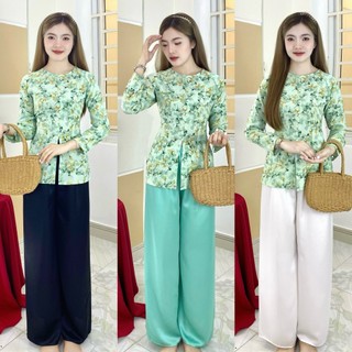 Nguyên Set Bà Ba Lụa Mango Mát Mịn Tay Dài L01