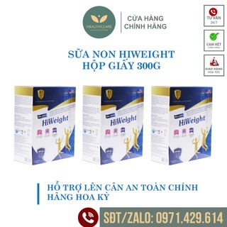 Combo 3 Sữa non tăng cân hiệu quả Hiweight hộp giấy 300g Sữa tăng cân cho người gầy, trẻ em và người lớn