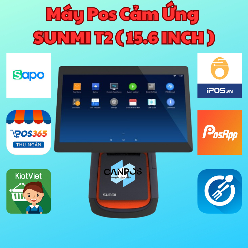Máy pos Sunmi T2 97% - Tặng kèm phần mềm bán hàng