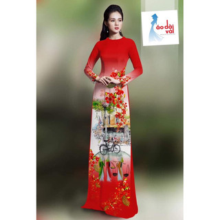 Ao dai thiết ke lua to nhat co gian sang trong