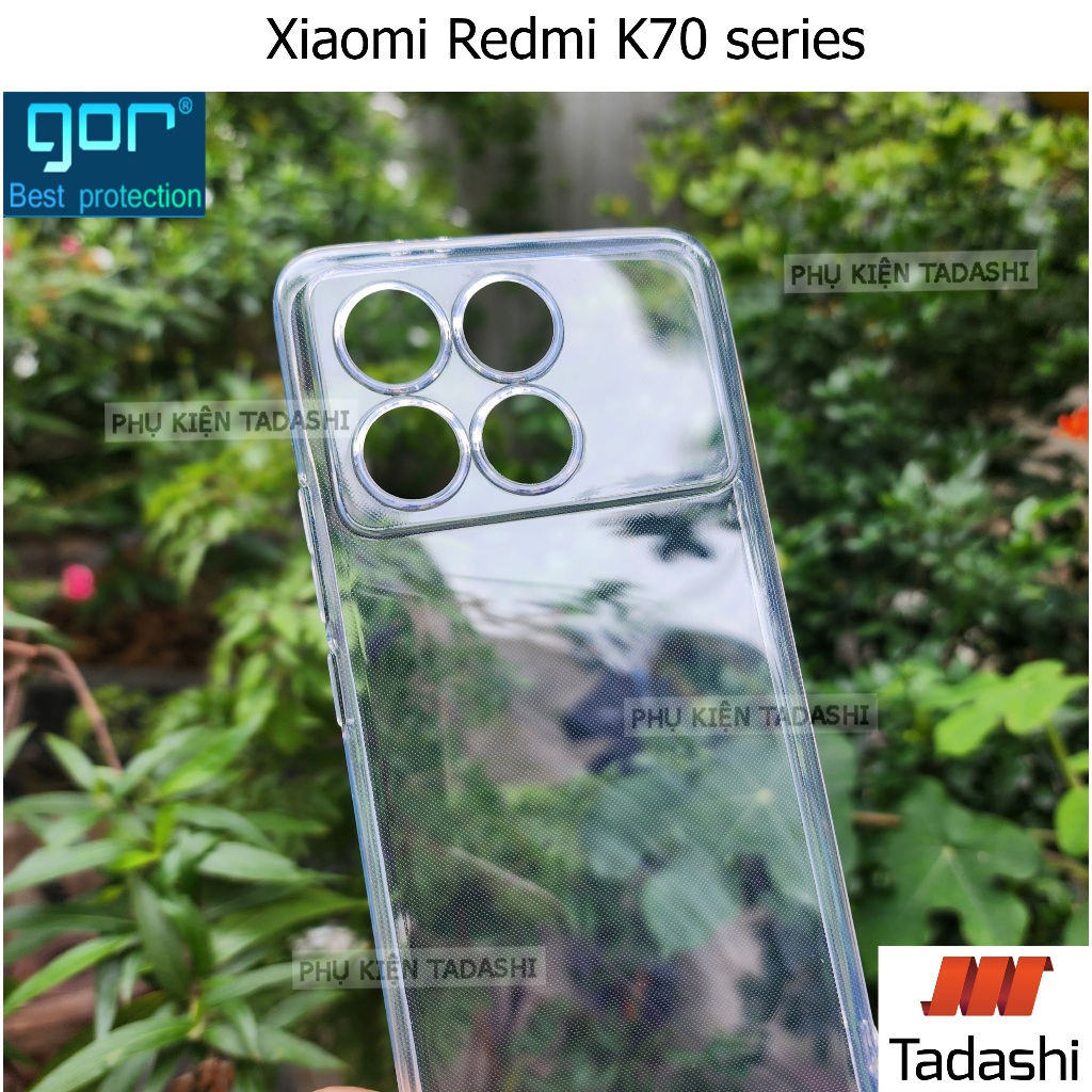Ốp Lưng Dẻo Gor Xiaomi Redmi K70/ K70 Pro, Redmi K70E, K70 Ultra, Poco X6 Pro Trong Suốt Có Gờ Bảo Vệ Camera - Hãng Gor