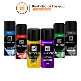 Xịt khử mùi toàn thân nam Romano 150ml các loại