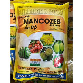 MANCOZEB Ấn Độ bột màu vàng gói 1kg chuyên dưỡng cây-xanh lá- phòng trừ nấm bênh