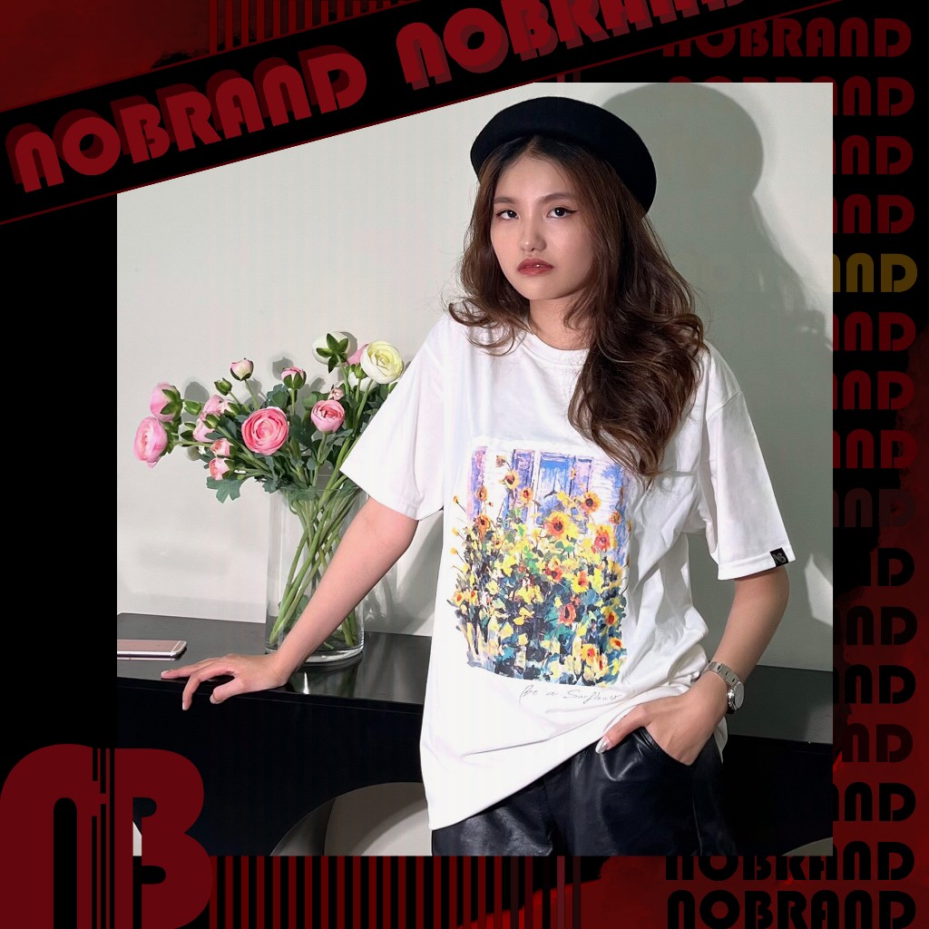 Áo thun NOBRAND Sunflower nam nữ form rộng