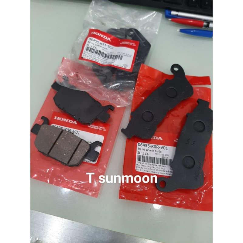 Má phanh trước  má phanh sau sh 2020 2024 honda màu đen