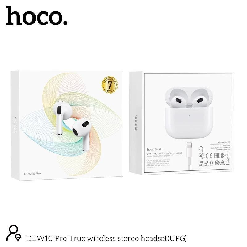 Tai nghe Bluetooth Hoco DEW10 Pro chính hãng cao cấp pin 8h định vị đổi tên cảm ứng dùng mọi dòng máy,Tai nghe không dây