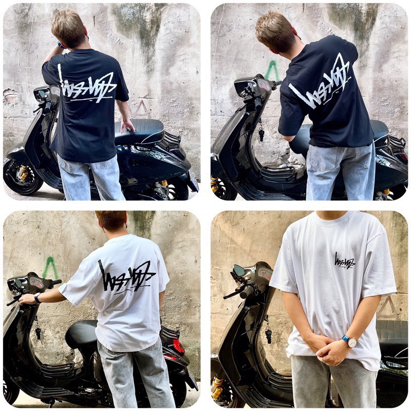 Áo thun STISSY logo ngược, áo phông cao cấp 2 chiều nam nữ, logo độc