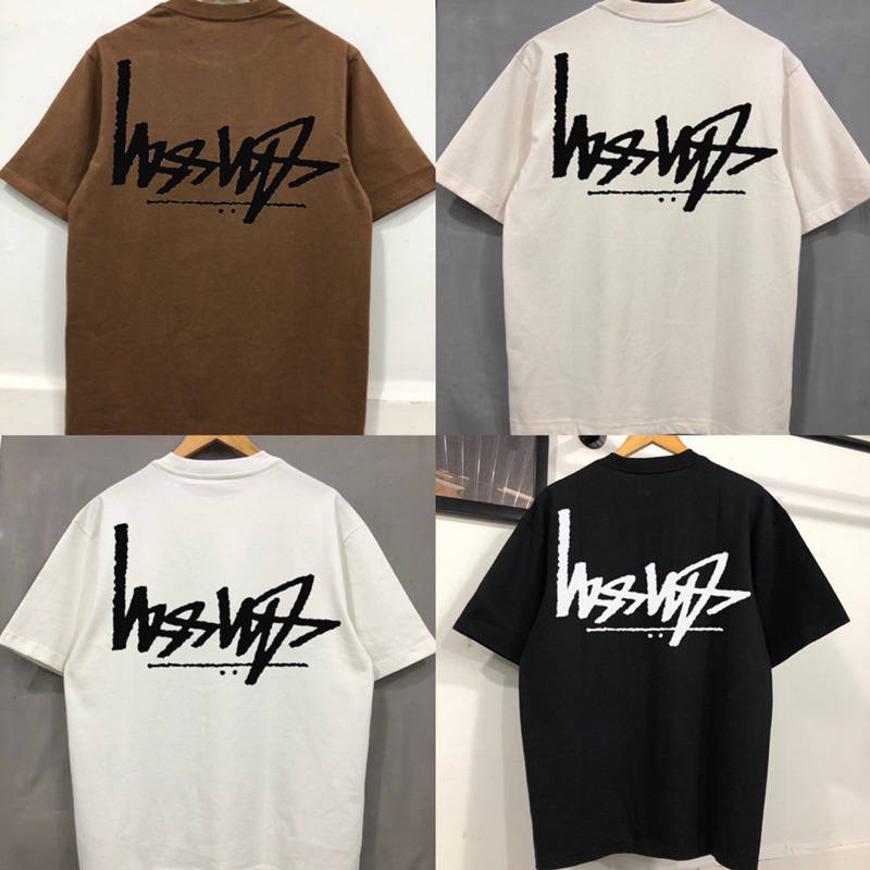 Áo thun STISSY logo ngược, áo phông cao cấp 2 chiều nam nữ, logo độc