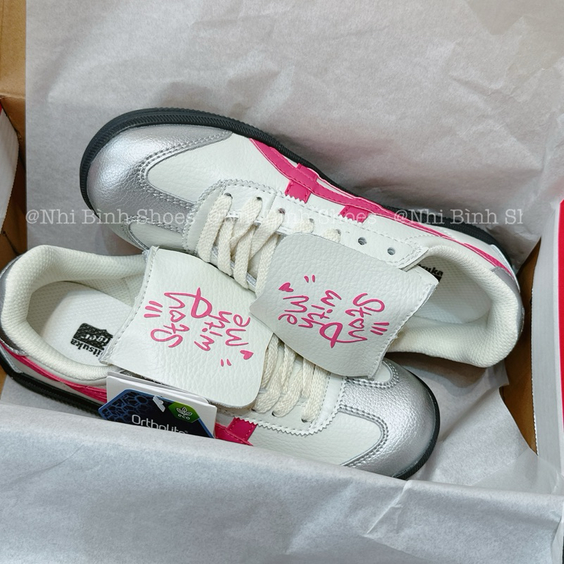 GIÀY thể thao Tokuten hồng lưỡi gà gập