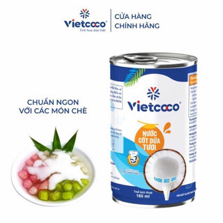 Nước cốt dừa tươi nguyên chất lon 160 mL Combo 6 lon