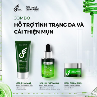 Combo 3 Sản Phẩm Làm Sạch Da, Ngừa Mụn và Dưỡng Phục Hồi Da Căng Mịn Khỏe Mạnh DAILY EFFE