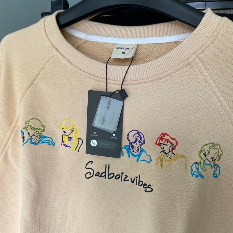 Áo Sweater Sadboiz Toss Cream Size M