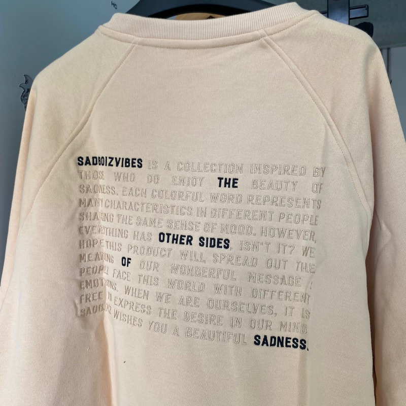 Áo Sweater Sadboiz Toss Cream Size M