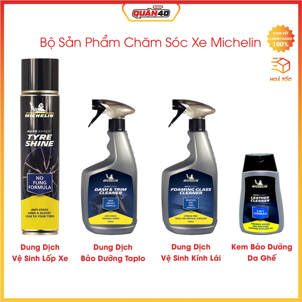 Bộ Sản Phẩm Chăm Sóc Ôtô Michelin - Hàng Chính Hãng