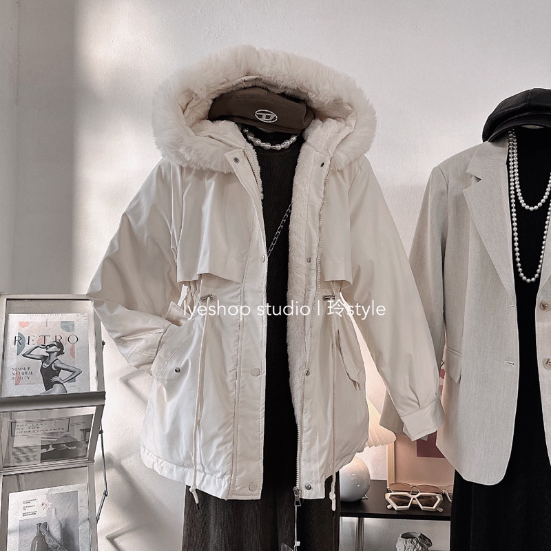 905 PARKA MŨ LÔNG RÚT EO