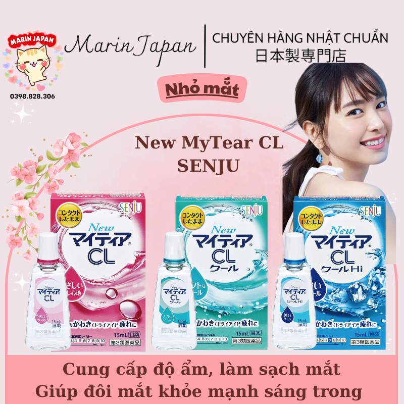 Nước Nhỏ Mắt Cho Bạn Đeo Kính Áp Tròng Senju New Mytear CL Nhật Bản