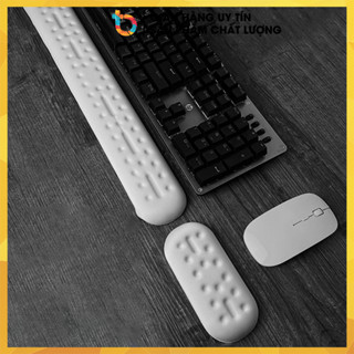 Đệm kê tay bàn phím đệm kê cổ tay bằng cao su non memory foam kiêm bàn di chuột mouse pad Thinkbox (OEM)