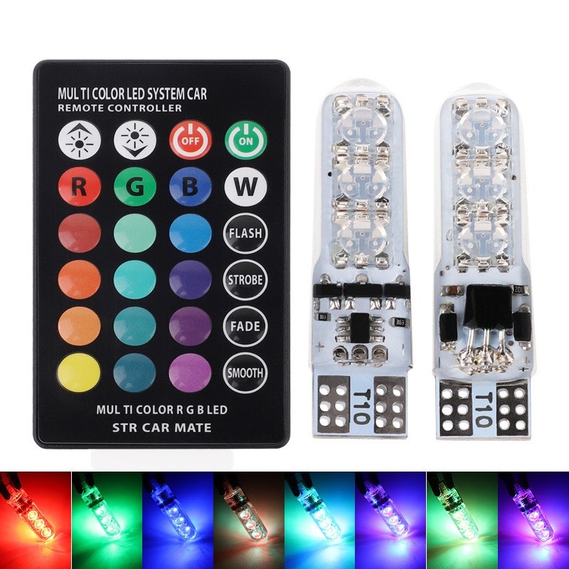 Led Demi T10 Điều Khiển Màu & Chế Độ Nháy (Có Lưu Màu Khi Tắt Máy)