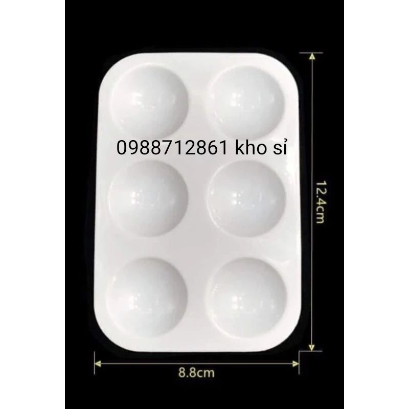 100 khay đựng màu. vỉ pha màu 6 ô