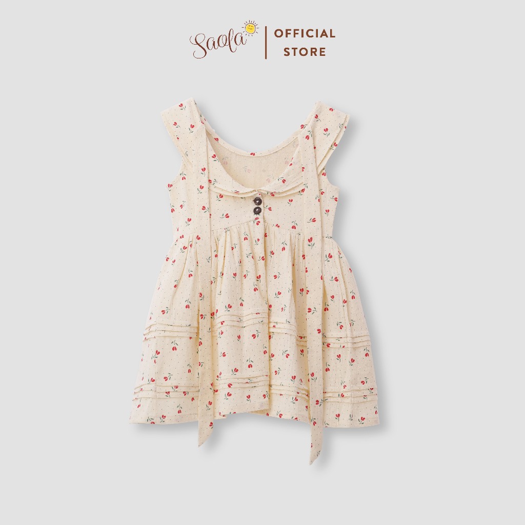 Váy Bé Gái Xinh Xắn Chất Liệu Cotton Cao Cấp Cho Bé Từ 1-6 Tuổi - DAHLIA DRESS - DRC006 - SAOLA KIDS CLOTHING