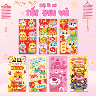 Bao lì xì set 10 lì xì tết 2024 giáp thìn tổng hợp