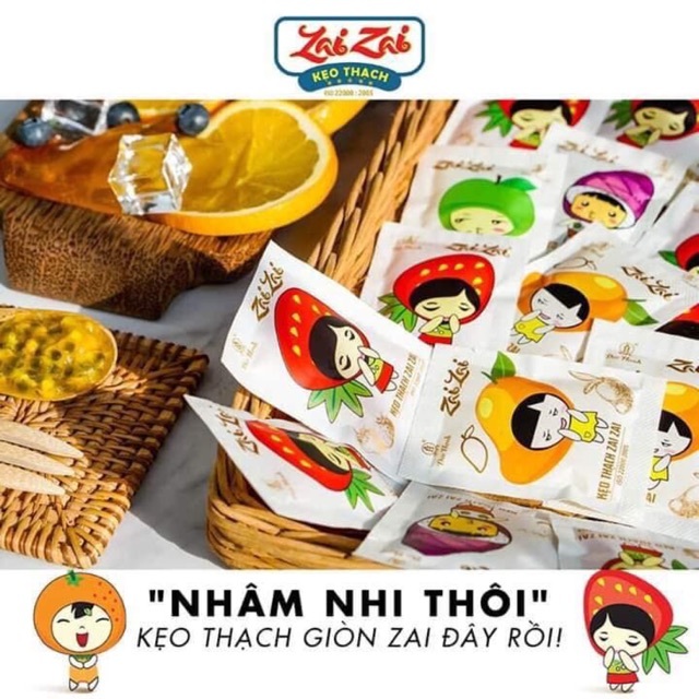 Thạch Zaizai Đức Hạnh Túi 350g Nhiều Hương Vị Trái Cây Thơm Ngon