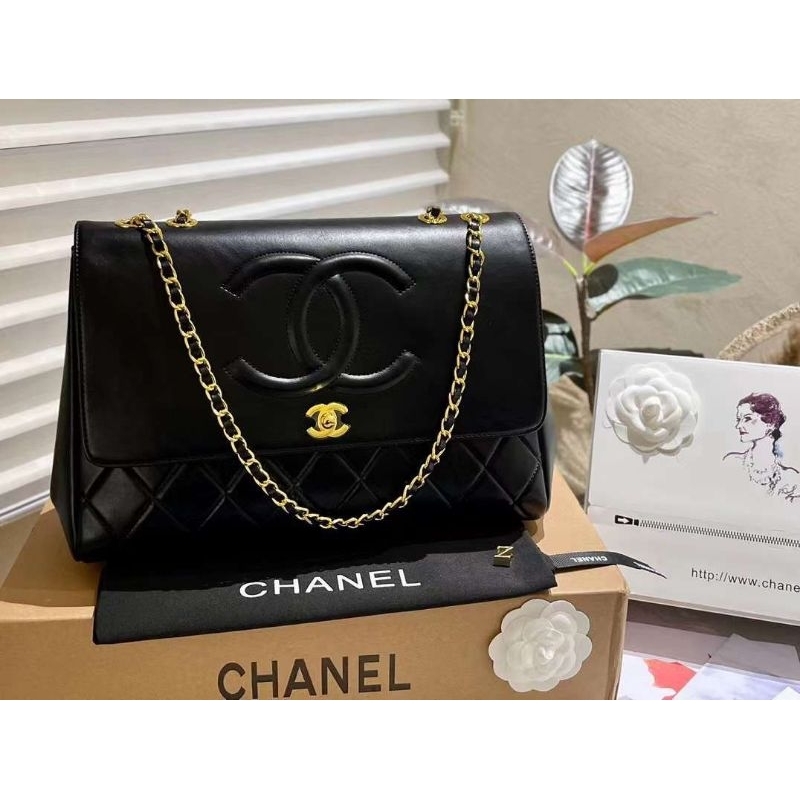 Túi xách nữ C.N VINTAGE sz33x22cm tag vàng bản chuẩn đẹp da mịn cực sang chảnh