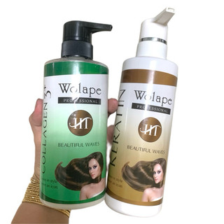 CẶP KERATIN COLLAGEN PHỤC HỒI TÓC WOLAPE 500ml x 2