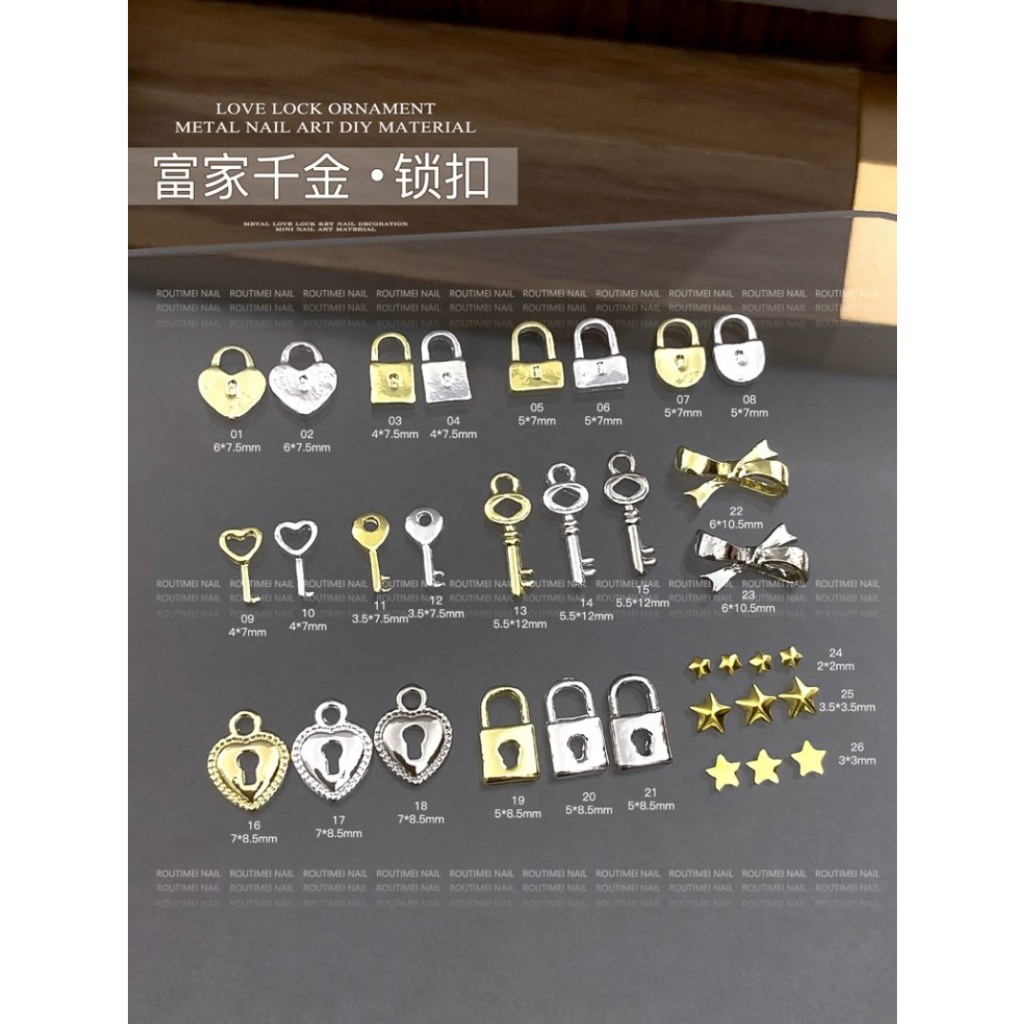 Set charm khóa Miss Dior 14v mix