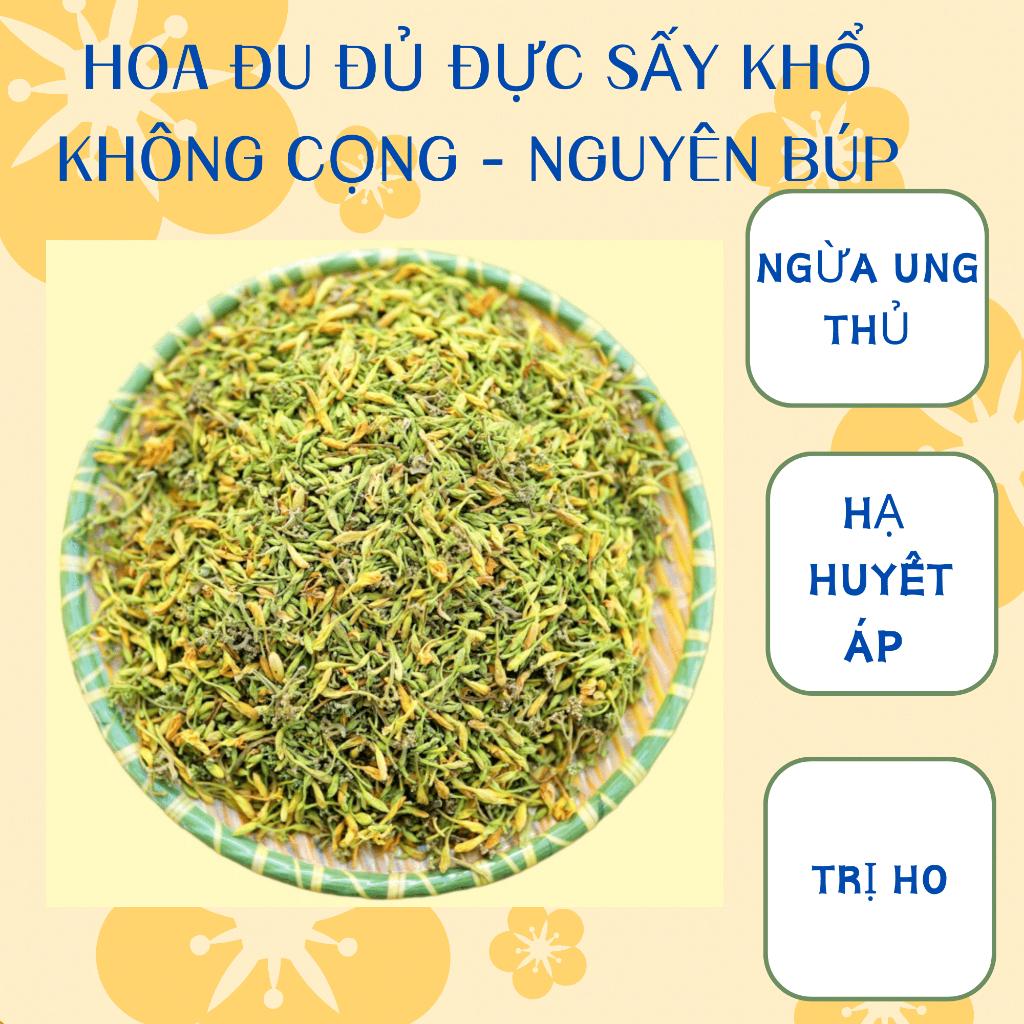 1kg Hoa đu đủ sấy khô (nguyên búp, không cọng, sấy lạnh - ngừa ung thư, kích thích tiêu hóa, tốt cho hô hấp, ngừa ho