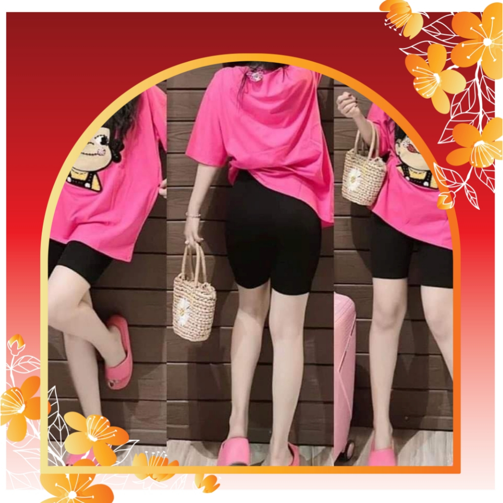 Set Lửng Quần Thun Gân Áo Thêu PEKO Bigsize Mặc Nhà