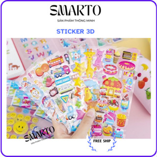  🍉Sticker 3D nổi trang trí sổ sách bình nước điện thoại chống thấm nước 🍉 
