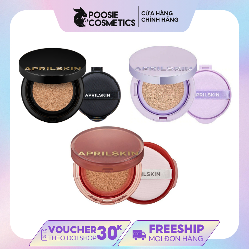 Phấn Nước April Skin Cushion + Refill SPF50+/PA+++ Lâu Trôi, Dưỡng Ẩm, Kiềm Dầu