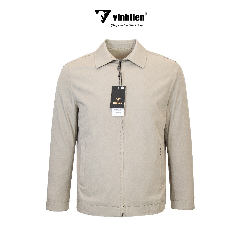 Áo khoác nam 2 lớp cổ bẻ dáng suông Vĩnh Tiến chất liệu microfiber chống mưa gió 950 - K007