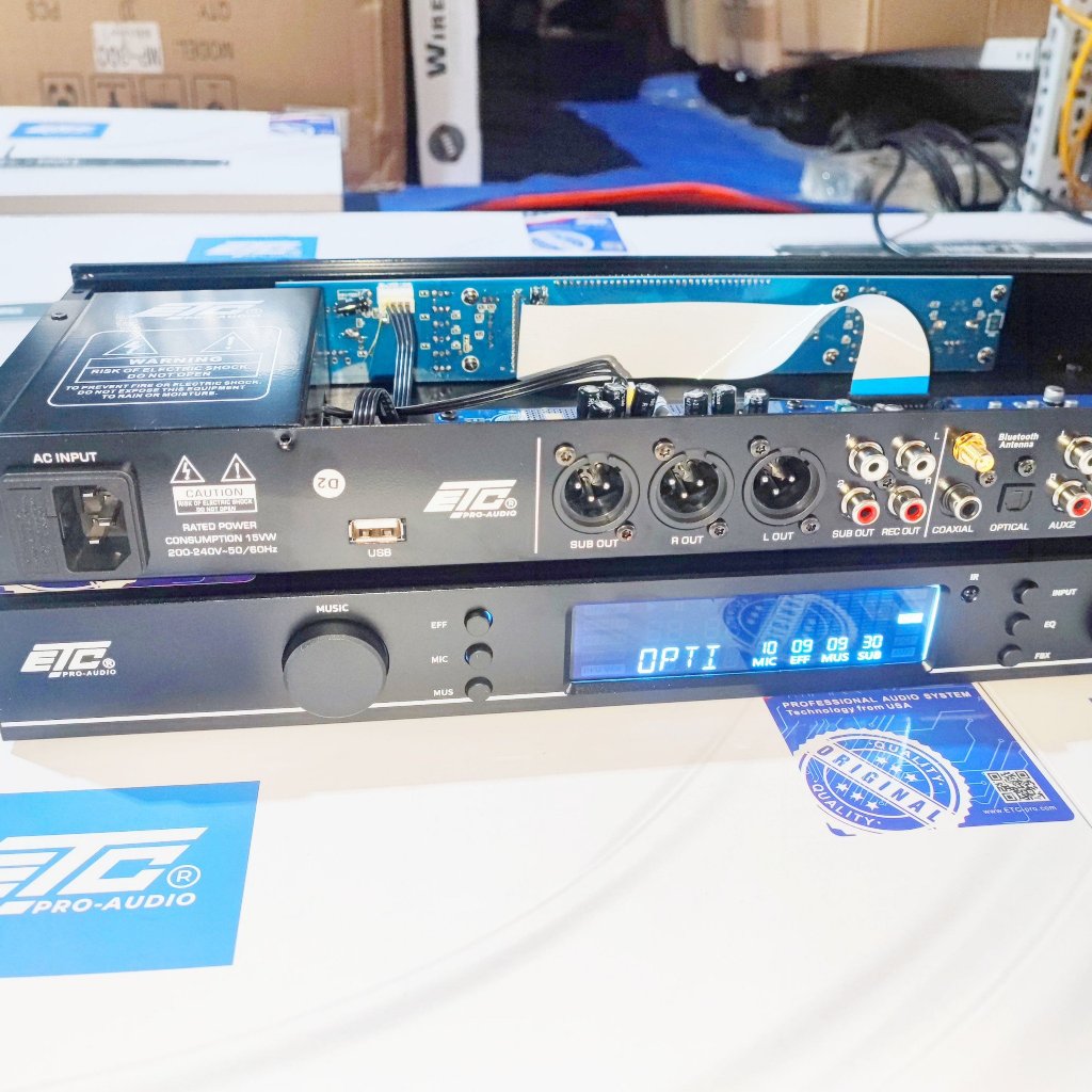 Vang cơ lai số ETC E8 E 8 cao cấp phong cách châu âu nhiều chế độ chống hú giải mã âm thanh số cắt sub cổng quang blueto