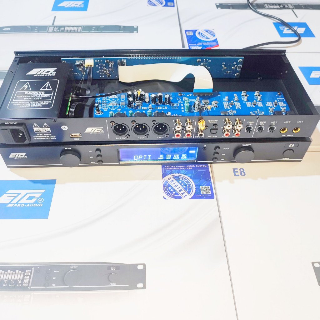 Vang cơ lai số ETC E8 E 8 cao cấp phong cách châu âu nhiều chế độ chống hú giải mã âm thanh số cắt sub cổng quang blueto