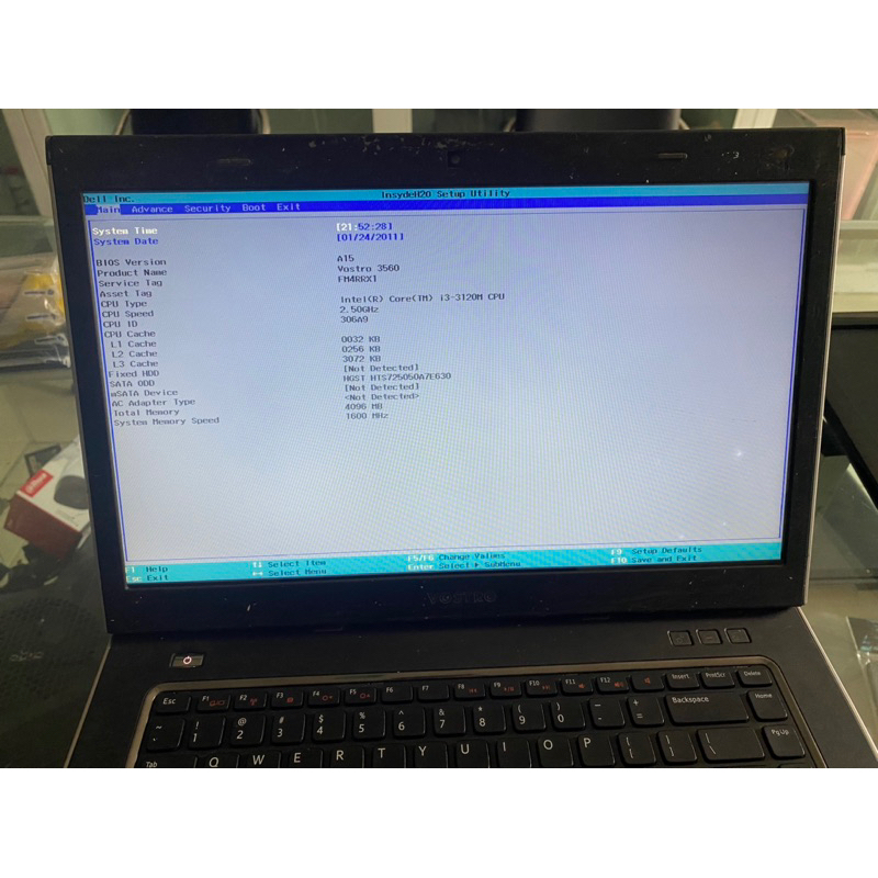 Laptop dell 3560 i3 ram 4gb hdd500gb