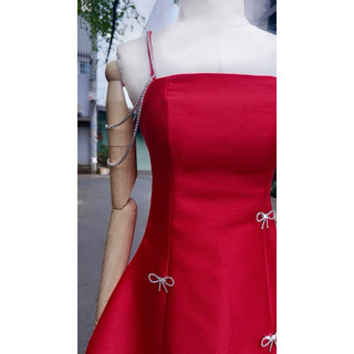 SP020994 ĐẦM 2 DÂY ĐÁ ĐÍNH NƠ ĐỎ